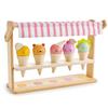 Tender Leaf Toys - Scoops and Smiles - Ice Cream Toy Shop with 5 Solid Wood Pretend Play Set for Kids, Play Food and Accessories, Encourage Role Play and Develops Social Skills - Age 3+ view 2