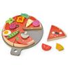 Tender Leaf Toys - Pizza Party - 6 Slices of Realistic Pizza Toy Set with 12 Different Toppings, Kraft Card Take-Out Box Included - Pretend Play Food for Kids - 3+ view 2