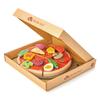 Tender Leaf Toys - Pizza Party - 6 Slices of Realistic Pizza Toy Set with 12 Different Toppings, Kraft Card Take-Out Box Included - Pretend Play Food for Kids - 3+ view 3