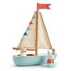 Tender Leaf Toys - Sailaway Boat - Educational Wooden Sailing Boat Play Set with 2 Animal Figures for Kids, Promotes Imaginative Play and Fine Motor Skills, Ship Toy Set for Boys and Girls - Age 3+ view 1