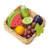 Tender Leaf Toys - Fruity Basket - 6 Pcs Solid Wood Fruits with Hand-Crafted Basket, Pretend Food Toy Playset Supermarket Shopping Game Play Kitchen Farmer's Market Accessories for Kids - Age 3+ view 1