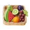 Tender Leaf Toys - Fruity Basket - 6 Pcs Solid Wood Fruits with Hand-Crafted Basket, Pretend Food Toy Playset Supermarket Shopping Game Play Kitchen Farmer's Market Accessories for Kids - Age 3+ view 3