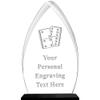 Dominoes Acrylic Award Trophy, 6.75" H Custom Dominoes Game Award, Engraving Included view 1