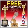 Dominoes Acrylic Award Trophy, 6.75" H Custom Dominoes Game Award, Engraving Included view 3