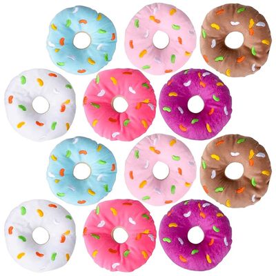 ArtCreativity Plush Donuts for Kids, Set of 12, Soft Stuffed Donut Toys in Assorted Colors, Cute Party Supplies, Easter Basket Fillers, 5 Inch