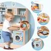 ROBUD Wooden Play Kitchen Set for Kids Toddlers, Toy Kitchen Gift for Boys Girls, Age 3+ view 2