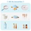 ROBUD Wooden Play Kitchen Set for Kids Toddlers, Toy Kitchen Gift for Boys Girls, Age 3+ view 4