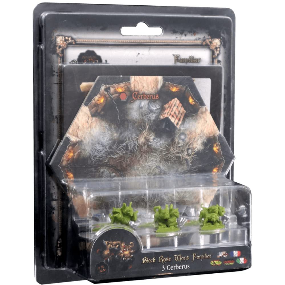 Black Rose Wars: Familiars: Cerberus Unpainted Miniatures by Ares Games TTRPG RPG Compatible with Black Rose Wars