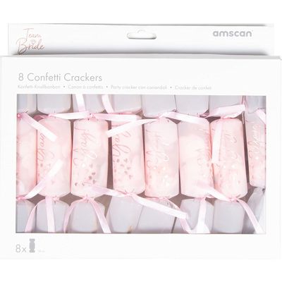 Amscan 9909899 9909899-Team Bride Hen Party Confetti Crackers-8 Pack, Multi