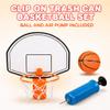ArtCreativity Mini Basketball Hoop Trash Can Set, Includes Clip-On Hoop with Backboard, Inflatable Ball and Pump, Fun Basketball Stocking Stuffers for Kids, Office Toys for Adults, Classroom Games view 2