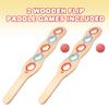 ArtCreativity Wooden Flip Paddle Game, Set of 2, Wood Paddle Toy with Red Ball on String, Outdoor Toys for Boys and Girls, Beach and Backyard Games for Kids and Adults, Great Gift Idea view 2