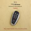 Leather Brut[ALF-01-5B] Key Fob Cover for Alfa Romeo - Giulia Stelvio 4C Mito Giulietta - 5 Buttons - Italian Veg-Tanned Leather (Orange, Hardware #2) view 2