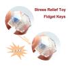 WULEEUPER Keyboard Fidget Toy Mechanical Switch Keyboard Fingertip Fidget Button Stress Relief Toys for ADHD Autism Special Needs (Transparent Color (clicky)) view 4
