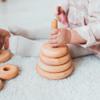 BUSY PUZZLE Ring Wooden Stacking Toy Montessori Wooden Pyramid Gifts for Toddlers Natural Baby Toy Pyramid Handcrafted Toy for 1 Year Old view 3