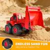Beestech Construction Toys, Friction Powered Excavator Loader Truck Vehicles, Beach Sand Sandbox Toys for 3, 4, 5 Years Old Boys Kids Girls (2 Pack) view 3