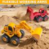 Beestech Construction Toys, Friction Powered Excavator Loader Truck Vehicles, Beach Sand Sandbox Toys for 3, 4, 5 Years Old Boys Kids Girls (2 Pack) view 4