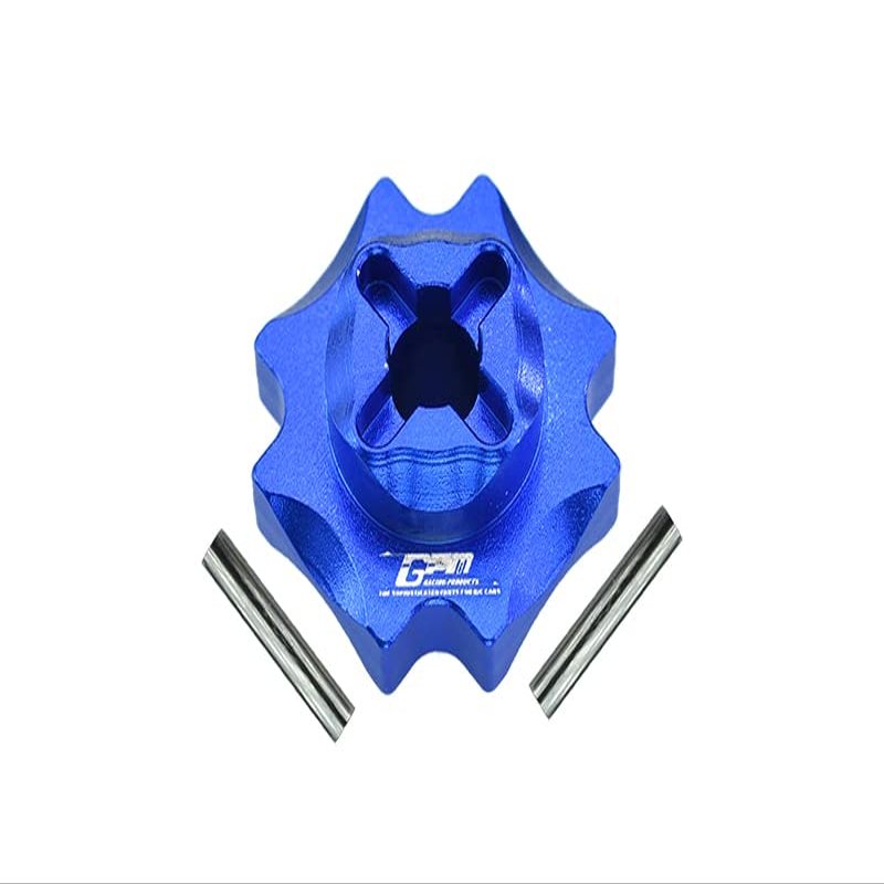 GPM for Losi 1/8 LMT 4WD Solid Axle Monster Truck Upgrade Parts Aluminum Center Differential Outputs - 3Pc Set Blue