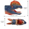 Gemini&Genius Dinosaur Toys Dilophosaurus Hand Puppets Halloween Scary Toys Soft Rubber Role Play Animal Head Puppets, Toy Gifts for Kids 3-12 Years Old view 4