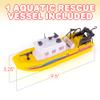 ArtCreativity Aquatic Rescue Vessel, Battery Operated Toy Boat for Kids, Floats in Water, Floating Bathtub and Pool Toy for Boys and Girls, Great Birthday Gift for Children view 3