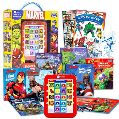 Marvel Superheroes Me Reader Electronic Reader 8 Book Bundle Avengers Books for Toddlers, Kids Featuring Iron Man, Hulk, Spiderman, and More with Stickers Learning Toys