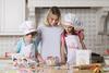 Baketivity Kids Chef Apron and Hat Set, Washable Chef Outfit, Young Chefs and Junior Bakers view 3