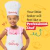 Baketivity Kids Chef Hat and Apron Set for Boys & Girls - One Size Fits All (Adjustable) Kids Cooking Aprons - Washable Kids Apron & Chef Hat Set for Cooking - Young Chefs & Junior Bakers Chef Outfit view 2