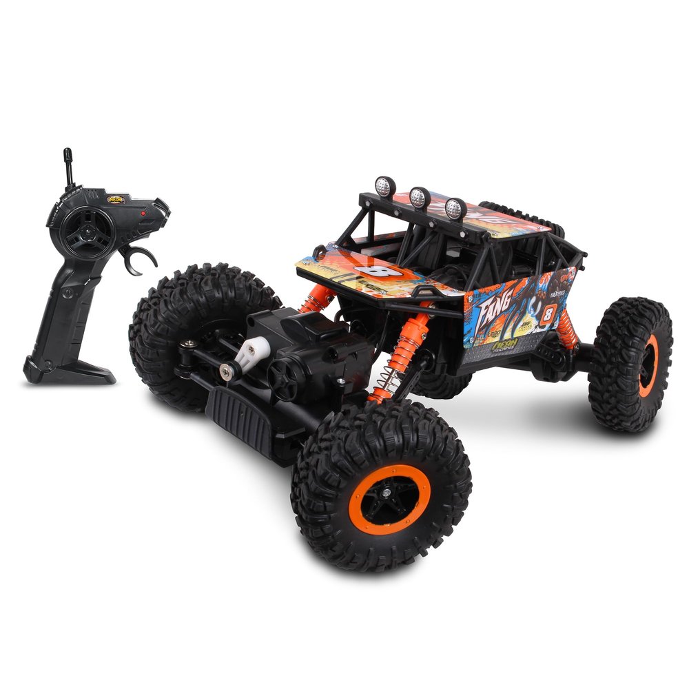 Mean Machine 1/16 R/C Rock Crawler Series [2.4GHz] Rock Crawler Fang, Innovative Suspension System, Powerful Motor, Grippy Tires, 150-foot Range, Pistol Grip Controller, Real time 4x4