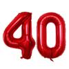 GOER Number 40 Balloons for 40th Birthday Party Decorations,42 Inch Jumbo Foil Helium Balloons for 40th Anniversary (Red) view 1