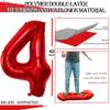 GOER Number 40 Balloons for 40th Birthday Party Decorations,42 Inch Jumbo Foil Helium Balloons for 40th Anniversary (Red) view 2