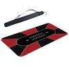 Professional Poker Mat Portable Poker Table Top, Smooth Premium Surface and Water Repellent, Red, 120x60cm/180x90cm, for Games Everywhere view 1