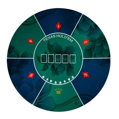 Portable Round Poker Mat Rubber Non-Slip Poker Table Top with Carrying Bag for Poker Games, Blackjack, Casino