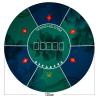 Portable Round Poker Mat Rubber Non-Slip Poker Table Top with Carrying Bag for Poker Games, Blackjack, Casino view 3