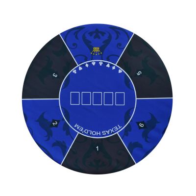 Portable Round Poker Mat Rubber Non-Slip Poker Table Top with Carrying Bag for Poker Games, Blackjack, Casino