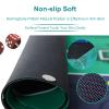 Portable Round Poker Mat Rubber Non-Slip Poker Table Top with Carrying Bag for Poker Games, Blackjack, Casino view 2