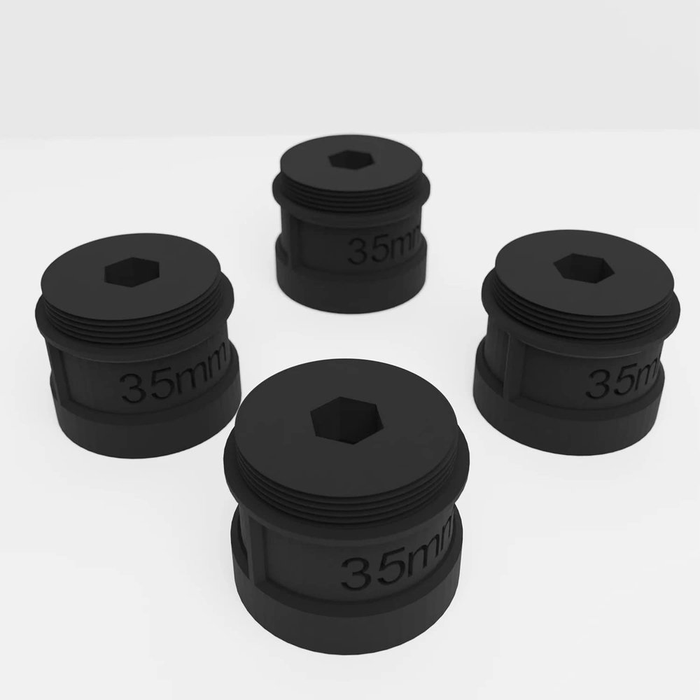 3D Cabin Volume Token for Rockshox 35mm Forks (Pike, Lyrik, Yari, Pike DJ, BoXXer) Bottomless Tokens - Various Sizes 4-Pack (Single Size)