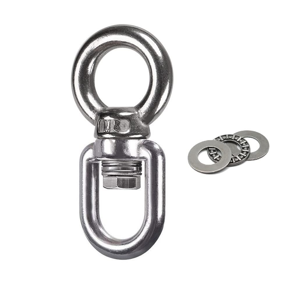 Dakzhou Bearing Swing Swivel 360 Rotary 820 lb Capacity, Safe and Reliable Suspension Connection Accessories for Swing Air Dance Hammock Chair Yoga Swing Climbing Projects