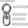 Dakzhou Bearing Swing Swivel 360 Rotary 820 lb Capacity, Safe and Reliable Suspension Connection Accessories for Swing Air Dance Hammock Chair Yoga Swing Climbing Projects view 4