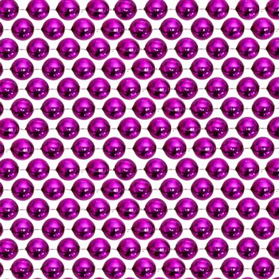 48" 18mm Round Metallic Hot Pink Mardi Gras Beads Case Dozen (12 Necklaces)