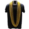 60" 12mm Round Metallic Gold Mardi Gras Beads - Dozen (12 Necklaces) view 2