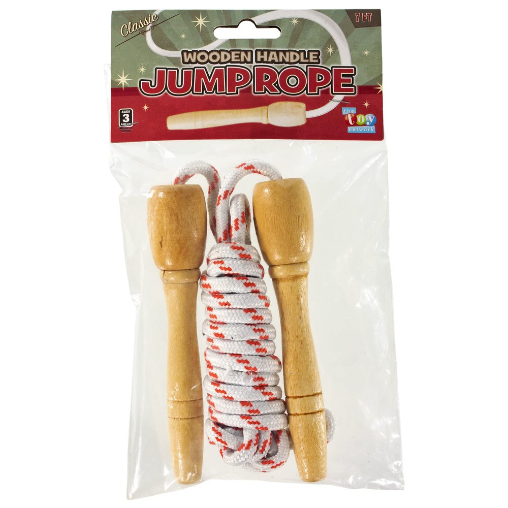 Craft County Wooden Adjustable Soft Skipping Rope Handles for Kids, Students Great for Exercise Birthday Party Activities Jumping Exercise Variety Colors