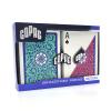 Copag 1546 Neoteric Design 100% Plastic Playing Cards, Poker Size (Standard) Green/Red (Regular Index, 1 Set) view 2