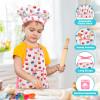 Toyze Birthday Gifts for 3-8 Year Old Girls Cute Stuff Apron for Girls Kids Cooking Sets Toddler Toys Kids Chef Hat and Apron Easter Christmas Stocking Stuffers White-with Cookbook view 4