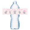25 Pink Elephants Water Bottle Labels for Baby Shower Party ; Waterproof Water Bottle Wrappers; Its a Girl Water Bottle Stickers Labels Decorations. Made in USA view 1