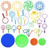 Bubble Wands Set, 28 Pcs Large Bubble Wand with Tray, Great for Kids Summer Outdoor Bubble Party Favors view 1