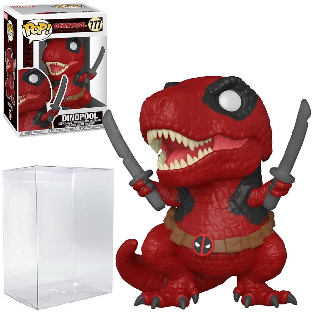 Funko Deadpool 30th Anniversary POP! Dinopool #777 Vinyl Figure (Bundled with Compatible Box Protector Case), Multicolor, 3.75 inches