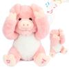Cuteoy Peek A Boo Pig Plush Toy Interactive Electric Stuffed Animal Repeats What You Say Singing Talking Musical Plushies Gifts for Christmas Birthday 11'' view 1