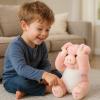 Cuteoy Peek A Boo Pig Plush Toy Interactive Electric Stuffed Animal Repeats What You Say Singing Talking Musical Plushies Gifts for Christmas Birthday 11'' view 2