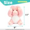 Cuteoy Peek A Boo Pig Plush Toy Interactive Electric Stuffed Animal Repeats What You Say Singing Talking Musical Plushies Gifts for Christmas Birthday 11'' view 4