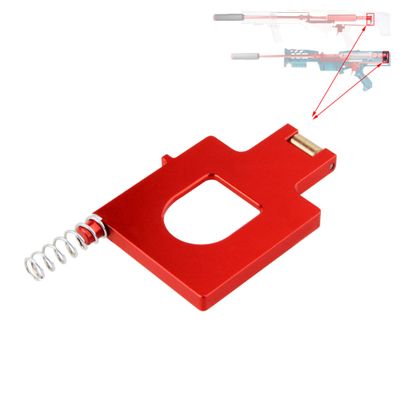 WORKER Metal Plus Pulley Catch Plate Dart Gate for Nerf Longshot and Terminator Modify Toy (Red)