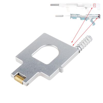 WORKER Metal Plus Pulley Catch Plate Dart Gate for Nerf Longshot and Terminator Modify Toy (Silver)